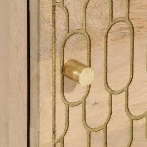 Szafka nocna, 40x33x46 cm, lite drewno mango na Arena.pl