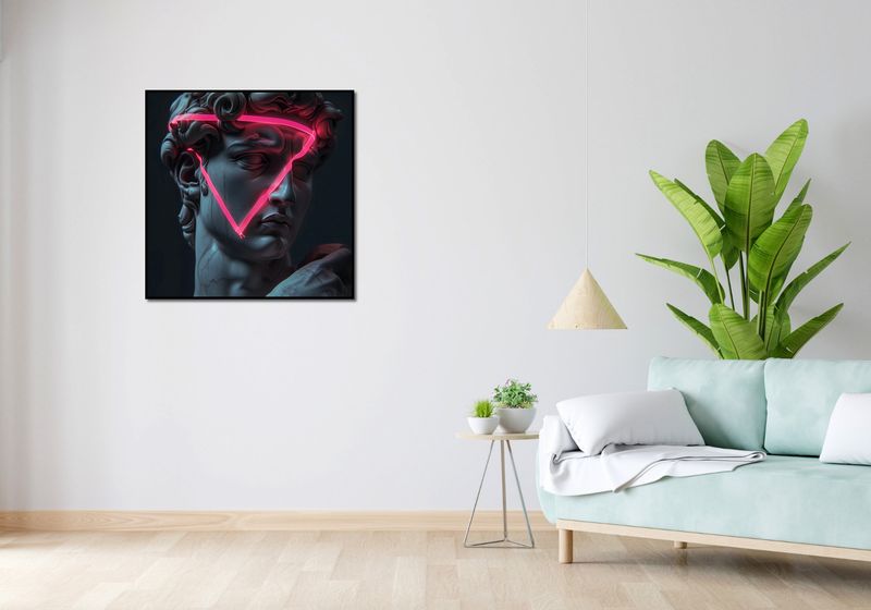 Plakat 80x80cm Neonowy Renesans zdjęcie 4