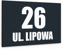 Tabliczka Tablica ADRESOWA antracyt DIBOND 40x30 numer domu ul. różne wzory