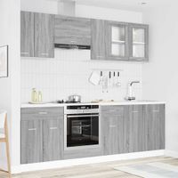 Zestaw szafek kuchennych z szufladą Lyon 8 pcs Szary Sonoma