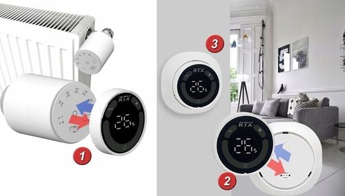 Głowica Termostat RTX do Grzejnika i Podłogówki +Zdalny Czujnik ZigBee na Arena.pl