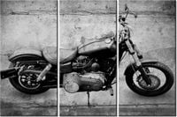 60 90CM OBRAZ 3 ELEM HARLEY MÓJ DRUK PŁÓTNO RAMA