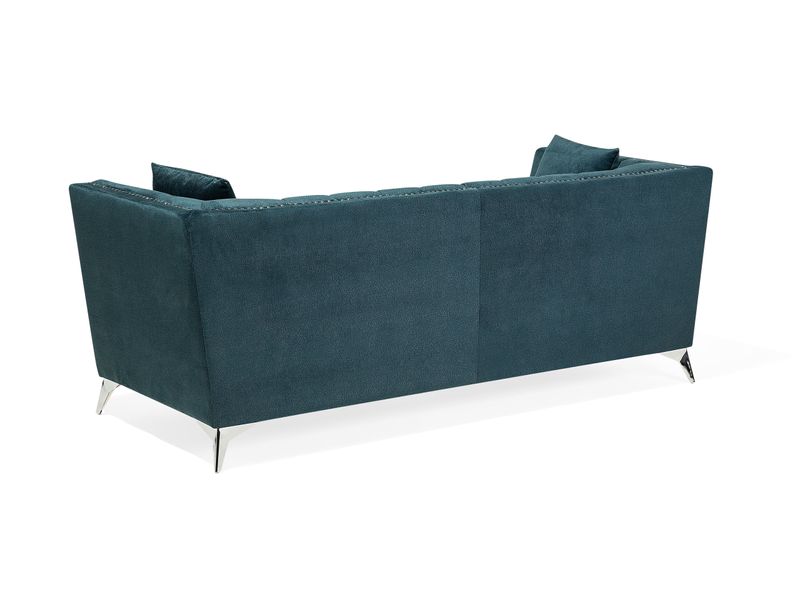 Sofa 3-osobowa welurowa lazurowa GAULA zdjęcie 7