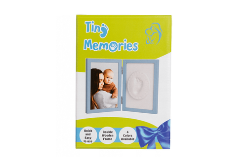 Zestaw Tiny Memories, podwójna ramka z glinką, szara na Arena.pl