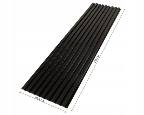 Lamele ścienne na płycie HDF - 275 cm x 40,5 cm - CZARNY 905 na Arena.pl