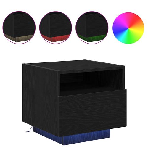 Szafka Nocna z szufladą 2 pcs Czarny dąb 40 x 39 x 37 cm na Arena.pl