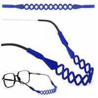 Silikonowy pasek do okularów sznureczek gumka plecionka - GRANATOWY