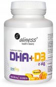 Aliness Omega DHA 300 mg z alg + D3 2000IU 60 kapsulek