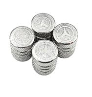 MERCEDES nakrętki na wentyle ALUMINIOWE kapturki 4szt. SREBRNE