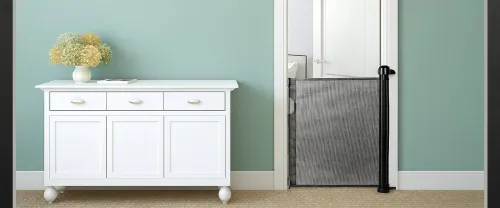 Barierka zabepieczajaca na schody bramka ochronna do drzwi roleta 160 cm na Arena.pl