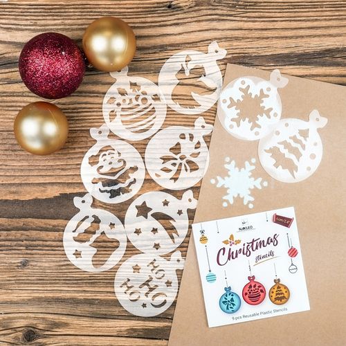 Szablony do Dekoracji KAWY i CIASTEK 9 cm Wielorazowe Zestaw 9 szt ŚWIĘTA na Arena.pl