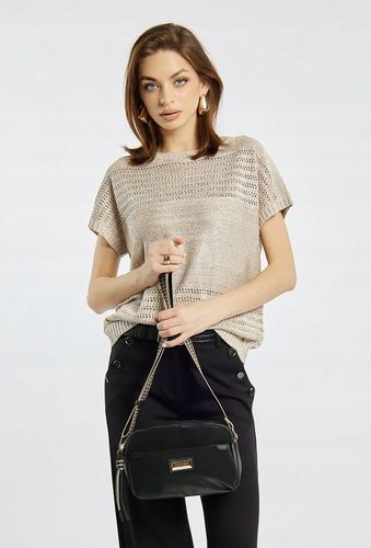 Stylowa Torba Damska Monnari Torebka Listonoszka Na Pasku Czarna Mała na Arena.pl