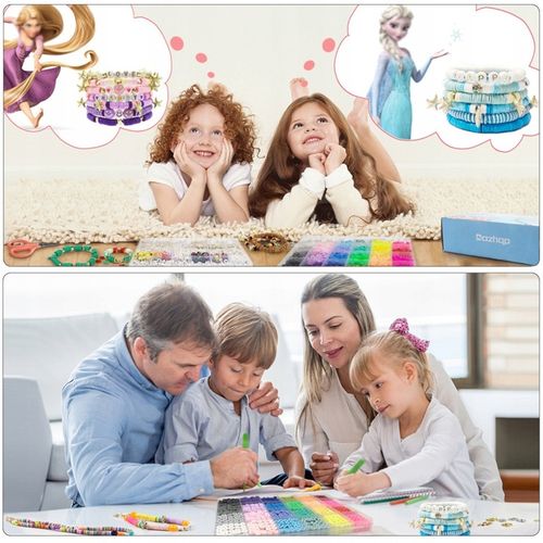 ZESTAW KORALIKÓW DO ROBIENIA BRANSOLETEK BIŻUTERII CHARMSY SERDUSZKA LITERY na Arena.pl