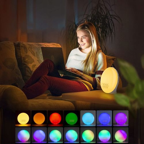 BUDZIK ŚWIETLNY ZEGAR DRZEMKA LAMPKA NOCNA RADIO SYMULATOR WSCHODU na Arena.pl