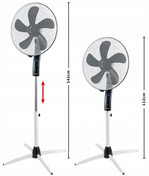 CICHY MOCNY WENTYLATOR WIATRAK PODŁOGOWY BLAUPUNKT ASF701 40dB 55W PILOT zdjęcie 6