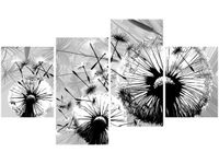 140CM 70 OBRAZ BIAŁE DMUCHAWCE SZARYM TLE ŚCIENNY