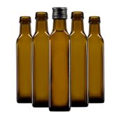 10x BUTELKA MARASCA 250 ml OLIWKOWA Z NAKRĘTKĄ