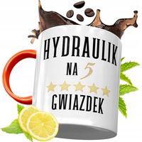 Kubek Pomarańczowy Dla Hydraulika Prezent Z Nadrukiem Ze Zdjęciem