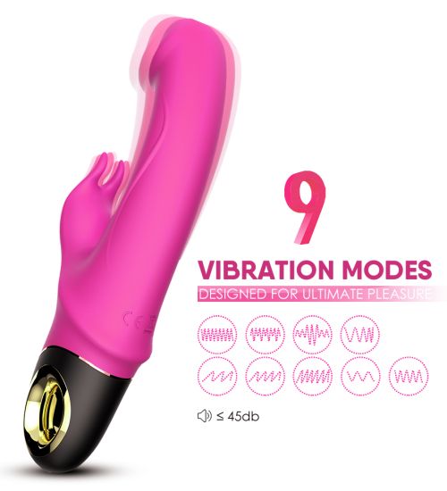 Różowy wibrator typu króliczek - gładki zdjęcie 5