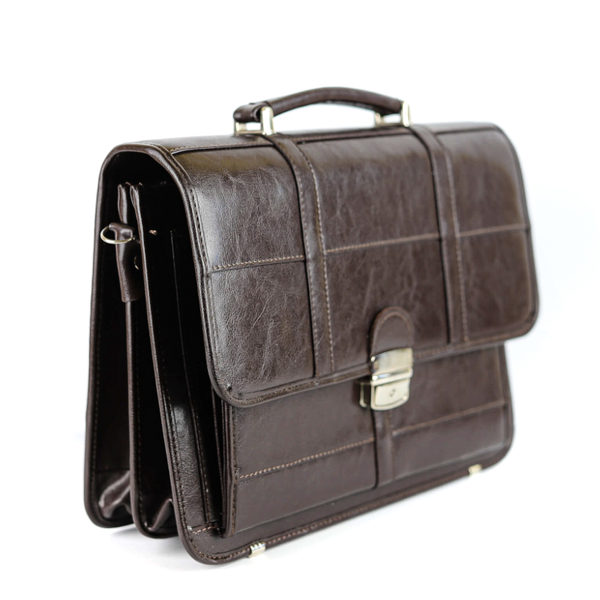 514 Teczka męska pasy - brąz KEMER zdjęcie 2