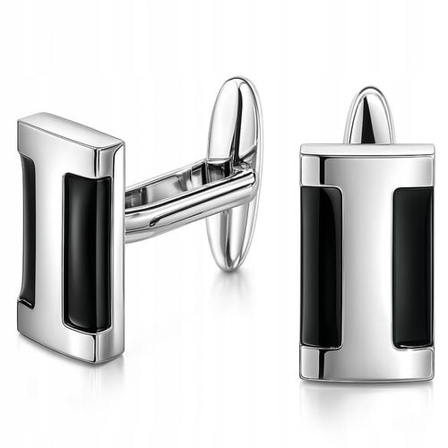 Srebrne spinki do mankietów koszuli stal szlachetna chirurgiczna 316L na Arena.pl