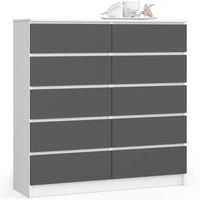 Komoda do salonu, sypialni, STILO, 10 szuflad, 120x40x121 | TYLETEGOTU