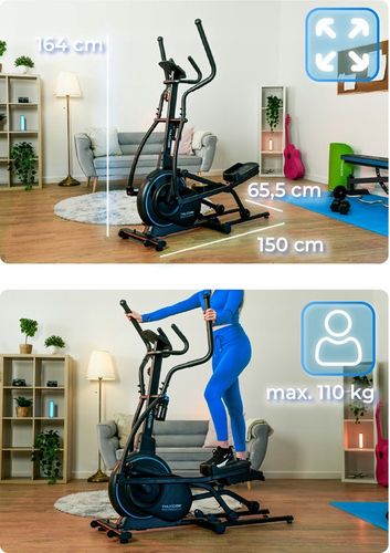 Trenażer eliptyczny 110kg rower magnetyczny orbi-trek solidny stacjonarny na Arena.pl