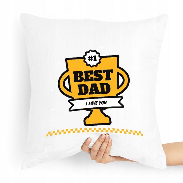 Poduszka Prezent Dla Taty Ojca Best Dad I Love You Z Nadrukiem Ze Zdjęciem zdjęcie 1