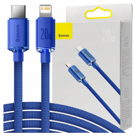 Kabel USB-C do Lightning Baseus Crystal Shine, 20W, PD, 2m (niebieski)