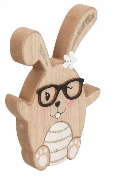 ZAJĄC ZAJĄCZEK WIELKANOCNY DREWNIANY FIGURKA 16 CM zdjęcie 2