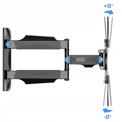 Mocny Obrotowy Wieszak Uchwyt Telewizora TV Monitora 32-60" PIVOT VESA na Arena.pl