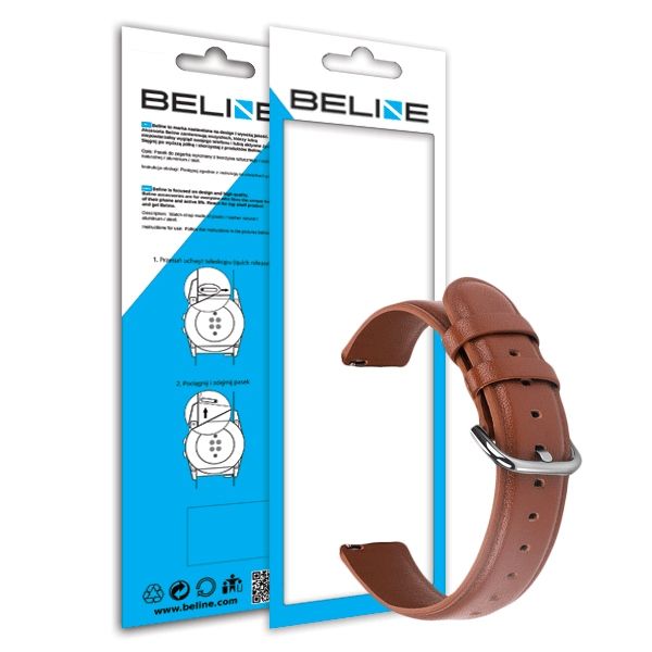beline pasek watch 22mm elegancebrązowy/brown zdjęcie 5