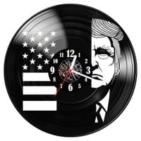 Zegar ścienny z płyty winylowej Donald Trump 1442.14