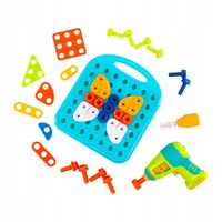 2 x LEARNING RESOURCES ZABAWKOWA WKRĘTARKA ZESTAW KONSTRUKCYJNY ŚRUBY KLOCK