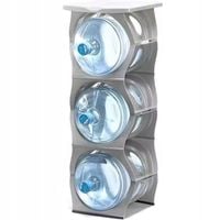 STOJAK PLASTIKOWY NA 3 BUTLE WODY ViO PR-03 Z BLATEM - SKŁADANY - SZARY