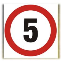 ZNDW-2 ZNAK DROGOWY ograniczenie prędkości 5 km