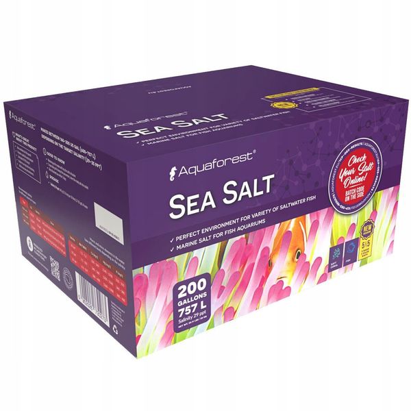 Aquaforest Sea Salt 25kg Box 5x5kg - Sól Morska zdjęcie 1
