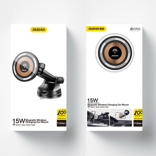 Uchwyt magnetyczny na kokpit z ładowarką indukcyjną MagSafe 15W czarna na Arena.pl