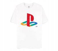 Koszulka bawełniana Difuzed PlayStation - Logo M Biała