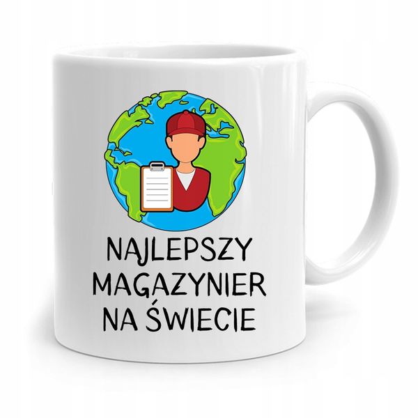 Kubek Prezent Dla Magazyniera Najlepszy Na Świecie Z Nadrukiem Ze Zdjęciem zdjęcie 1