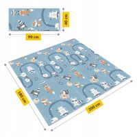 MATA EDUKACYJNA DLA NIEMOWLĄT PIANKOWA DWUSTRONNA DLA DZIECI XPE 200x180cm