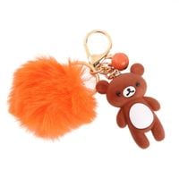 Brelok Do Kluczy Miś Z Pomponem Rudy Brl164Rud