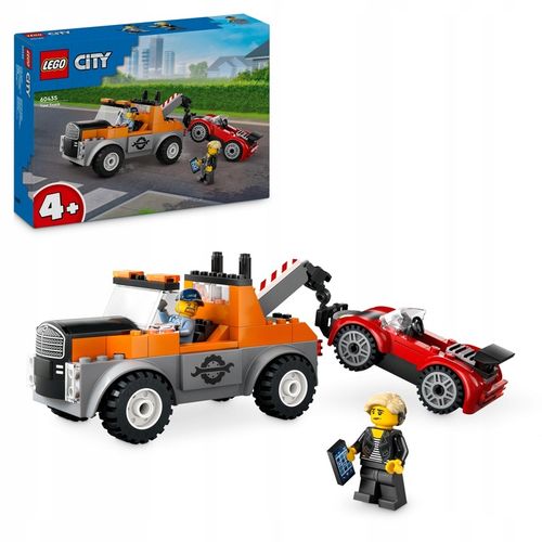LEGO CITY 60435 SAMOCHÓD POMOCY DROGOWEJ I NAPRAWA SPORTOWEGO AUTA PREZENT na Arena.pl