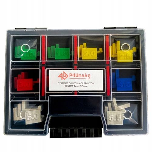 Zestaw DYSTANSÓW DO REGULACJI FRONTÓW 1-5.5mm na Arena.pl