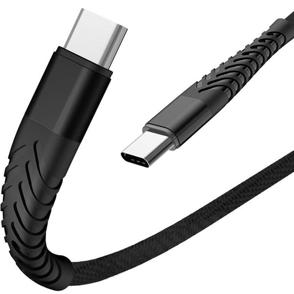 Kabel USB Typ-C - USB Typ-C Spider oplot (1 m, czarny) zdjęcie 1