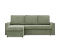 Narożnik do salonu, BLOM, sztruks, 231x140x92 cm, oliwkowy | TYLETEGOTU