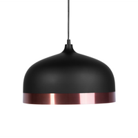 Lampa wisząca metalowa czarno-miedziana PARINA