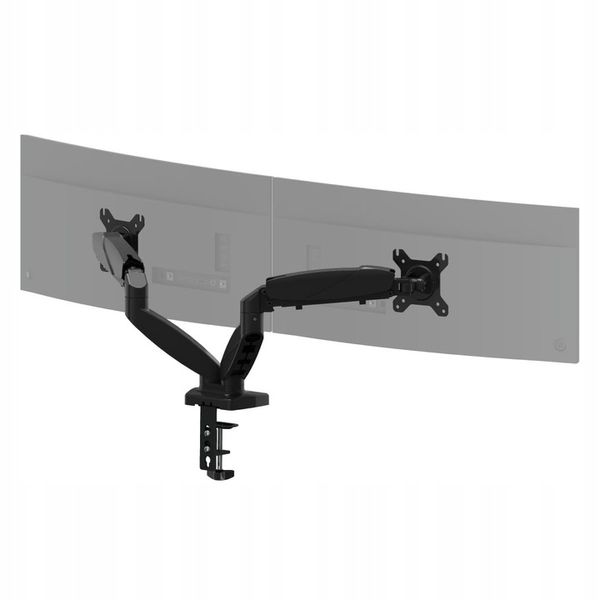 UCHWYT na 2 MONITORY TV LED LCD Biurkowy OBROTOWY 360° uniwersalny 15"- 27" zdjęcie 8