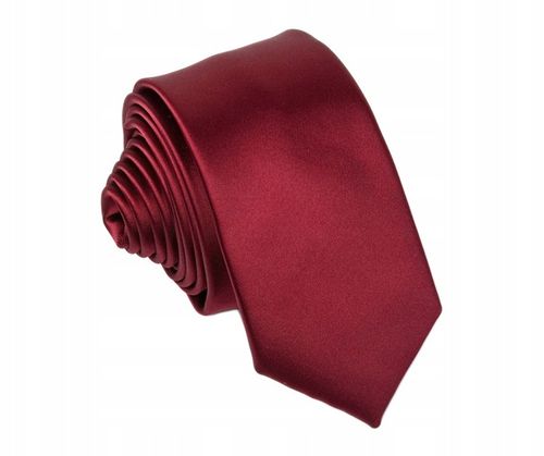 ELEGANCKI BORDOWY Gładki Krawat Męski do Garnituru Wąski Śledź Slim gs13 na Arena.pl