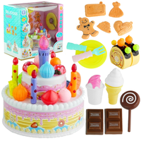 Serwis Urodzinowy Tort Ciasteczka Świeczki Lody